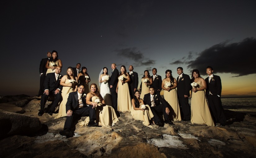 Image of the Week ~ Bridal Party Ko'Olina 1 four seasons oahu- sunset-bridal party-oahu-wedding