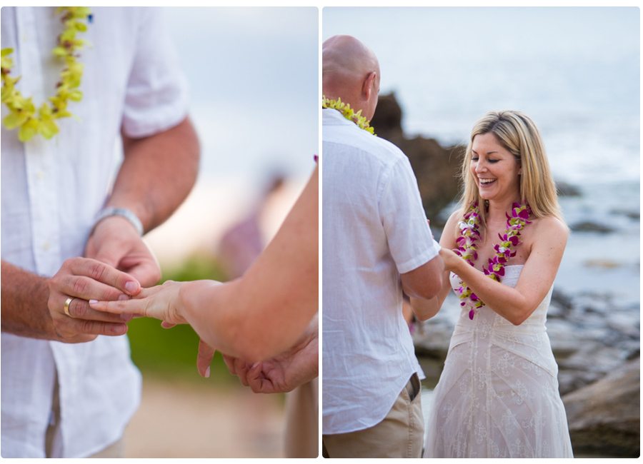 Lanikuhonua, beach, wedding on the beach, bride, groom