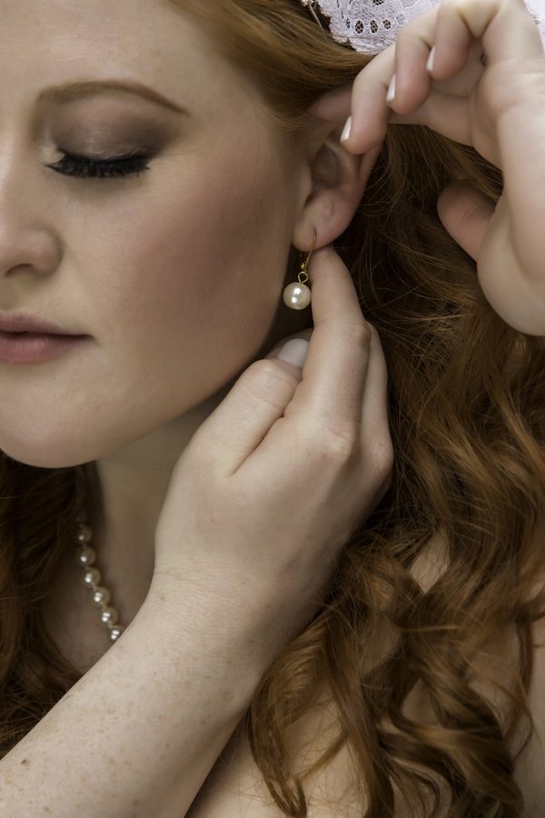 bride pearl pearl earring 