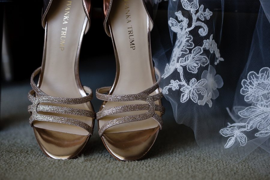 Simple Elegance Hawaii Wedding, Kahala Hotel, shoes, veil, bride