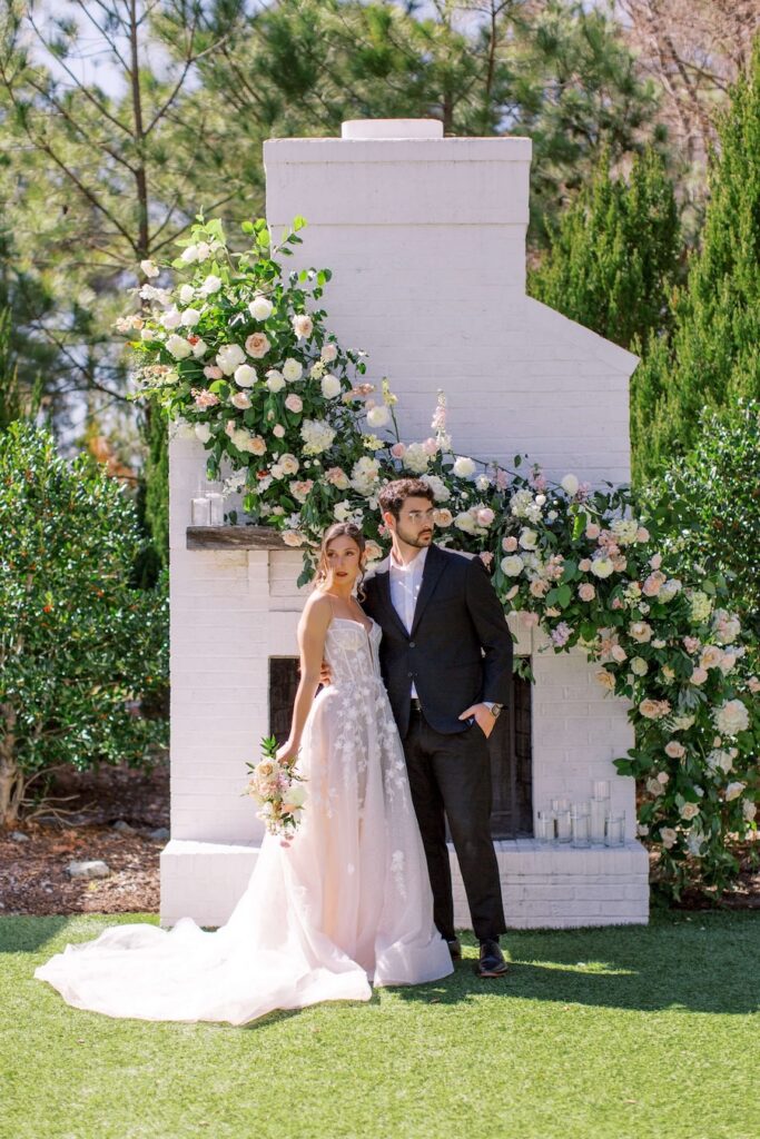 Wedding Photography Timeline: How I Plan for Eight Hours of Photography Coverage for Raleigh Couples 5 Couple at ceremony Bradford Raleigh Wedding Venue