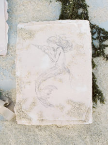 So Cal Feminine Beach wedding invitation