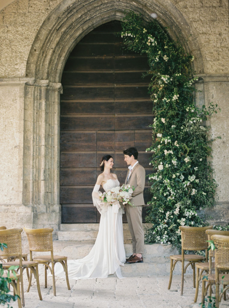 Wedding ceremony bride groom italy