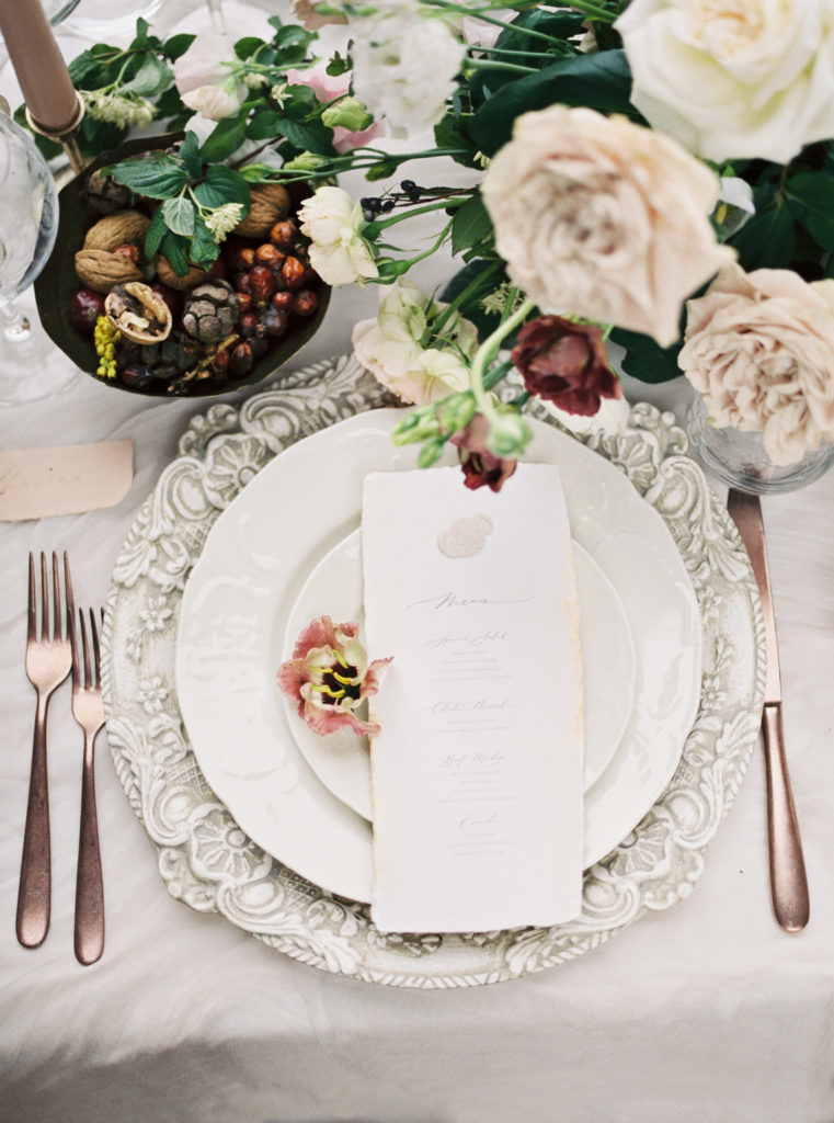 Italian Wedding Table setting