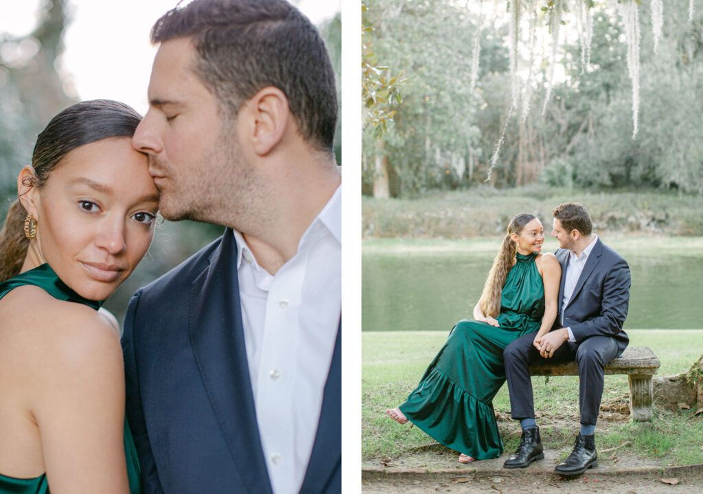romantic and radiant engagement photos, charleston engagement, winter engagement photos